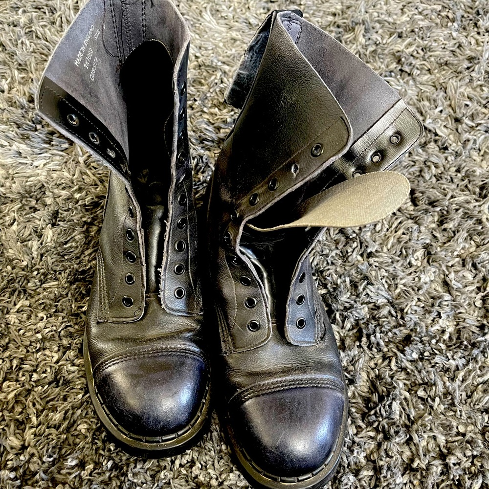 Gripfast Black Leather Mens Boot Size 9 Steel Toe